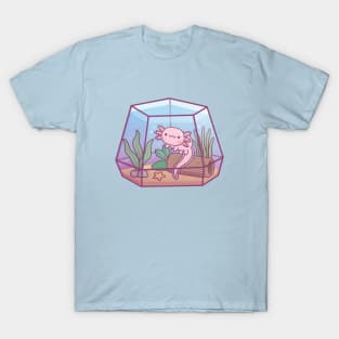 Cute Axolotl Swimming In Aquarium T-Shirt